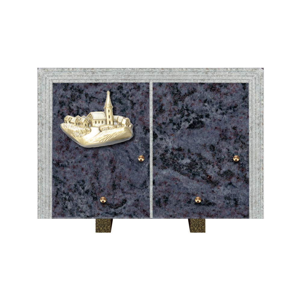 Plaque funéraire Livre Droit Granit 30x20 – Plaques Funéraires Créations® – vue complémentaire