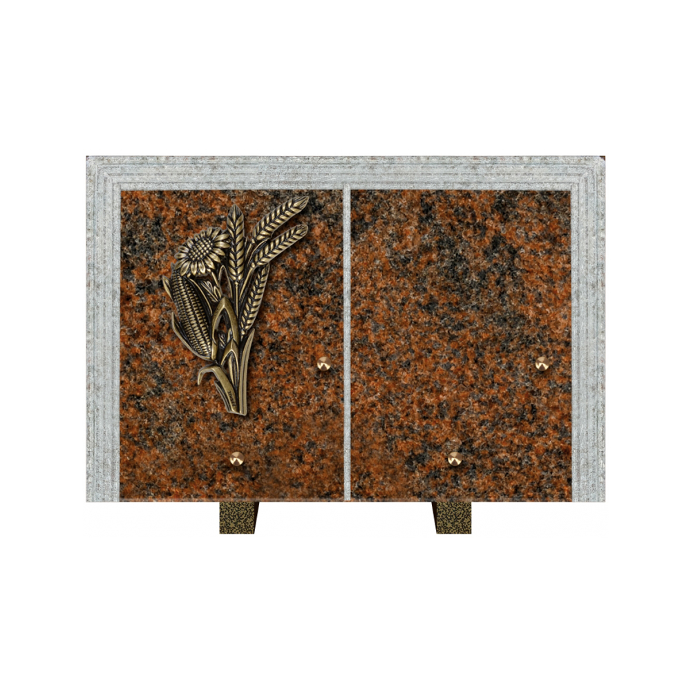 Plaque funéraire Livre Droit Granit 30x20 – Plaques Funéraires Créations® – vue complémentaire