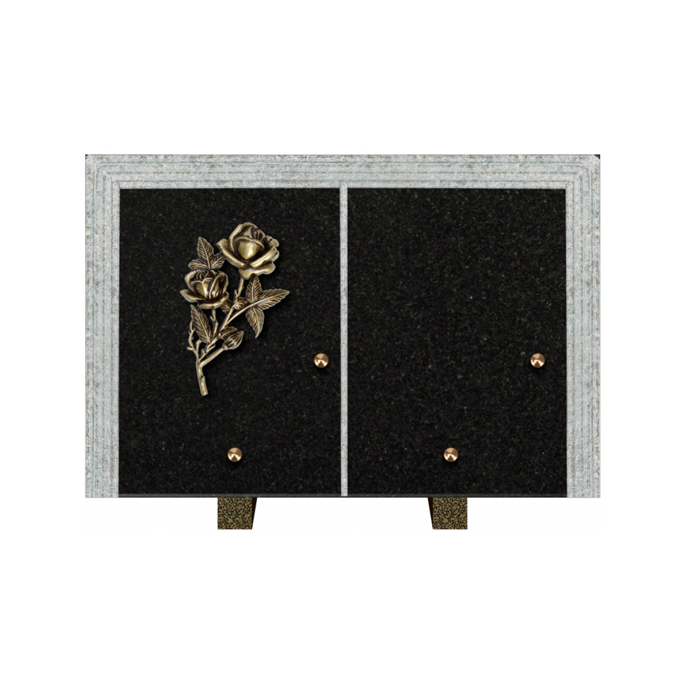 Plaque funéraire Livre Droit Granit 30x20 – Plaques Funéraires Créations® – vue complémentaire