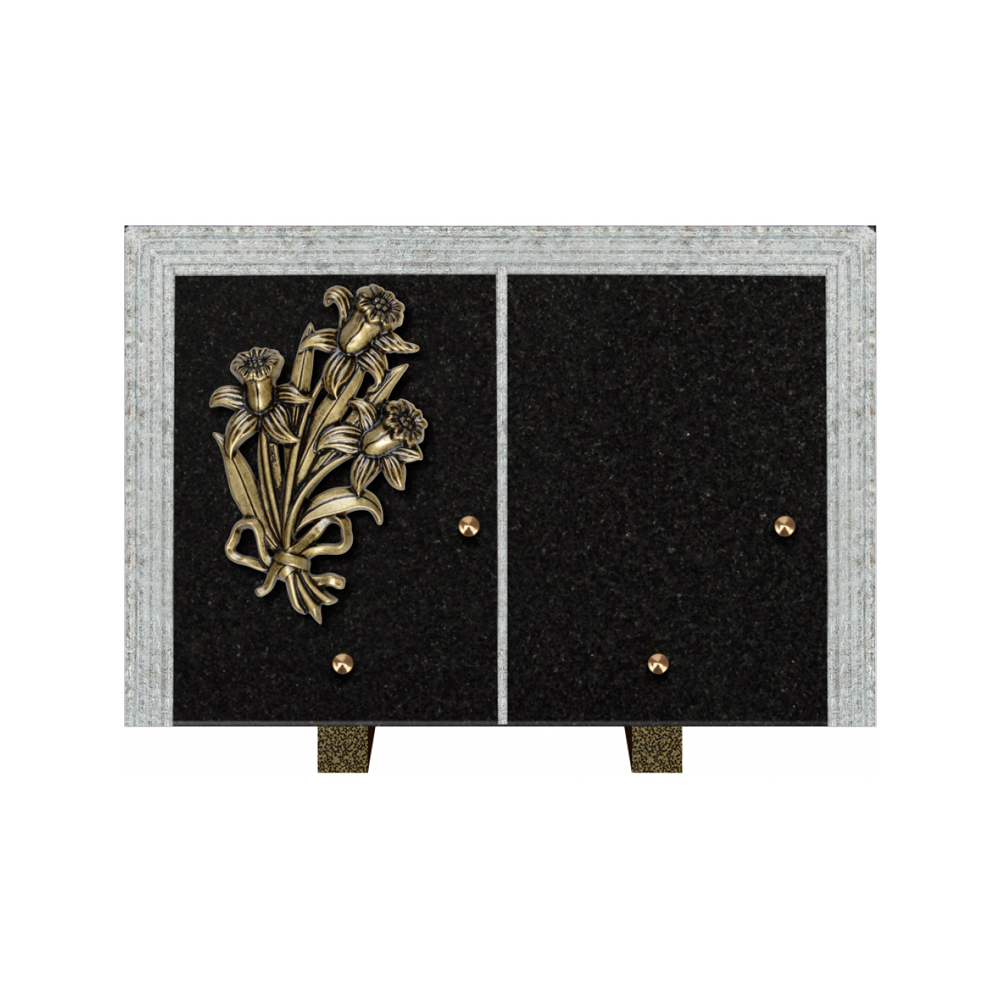 Plaque funéraire Livre Droit Granit 30x20 – Plaques Funéraires Créations® – vue complémentaire