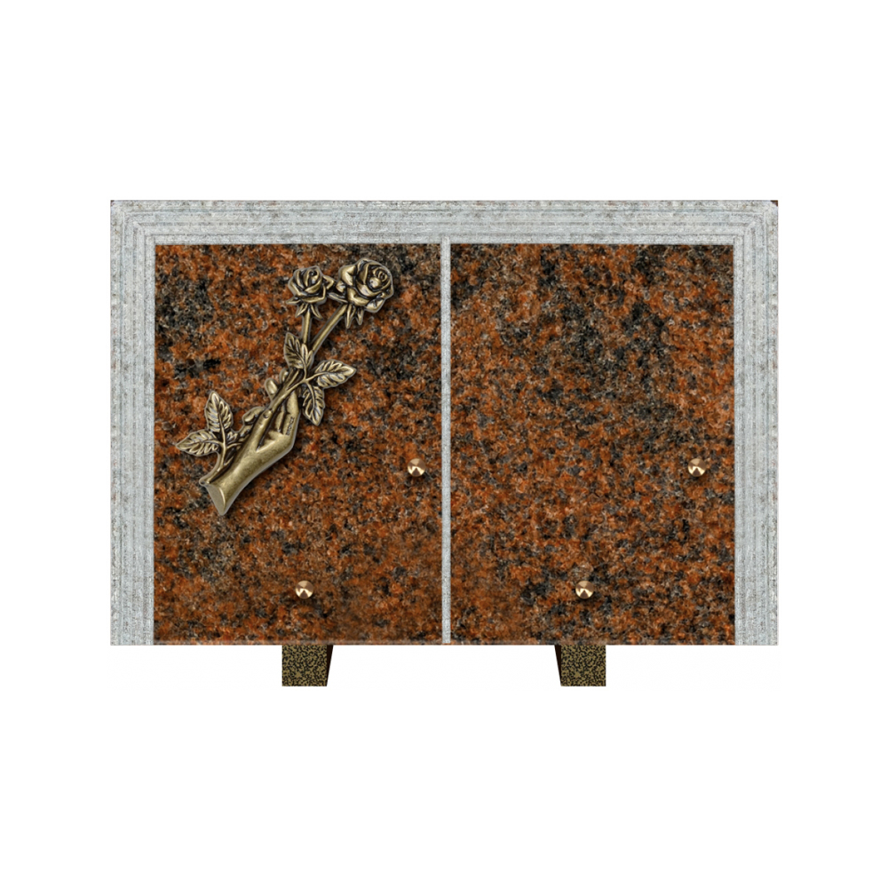 Plaque funéraire Livre Droit Granit 30x20 – Plaques Funéraires Créations® – vue complémentaire