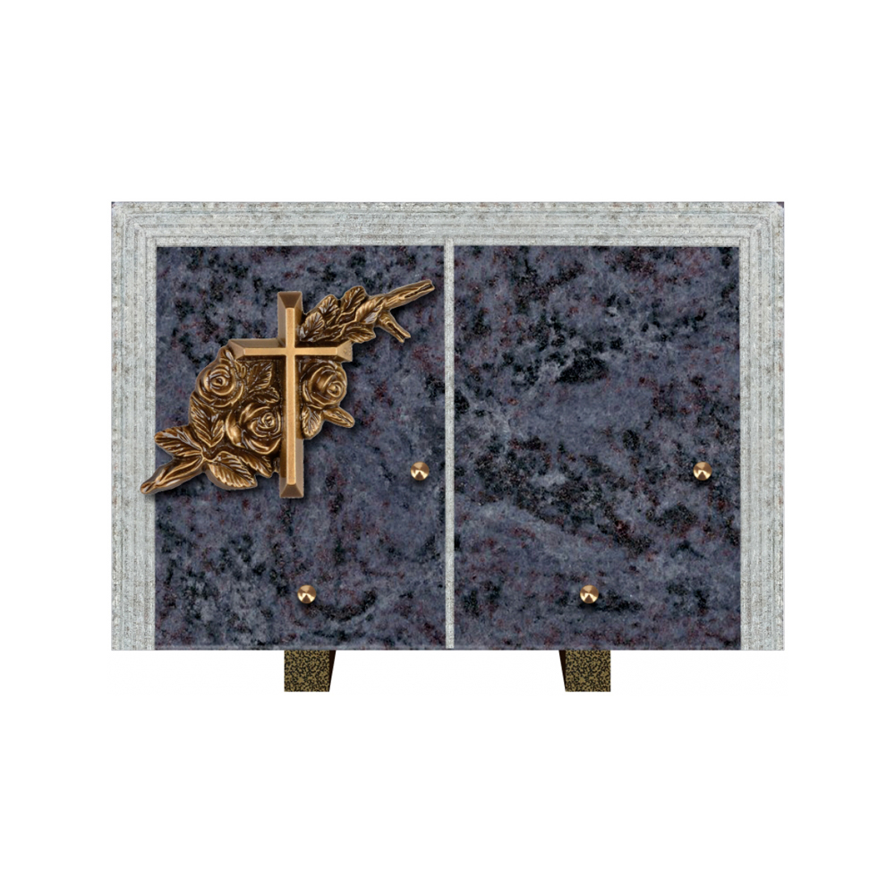 Plaque funéraire Livre Droit Granit 30x20 – Plaques Funéraires Créations® – vue complémentaire