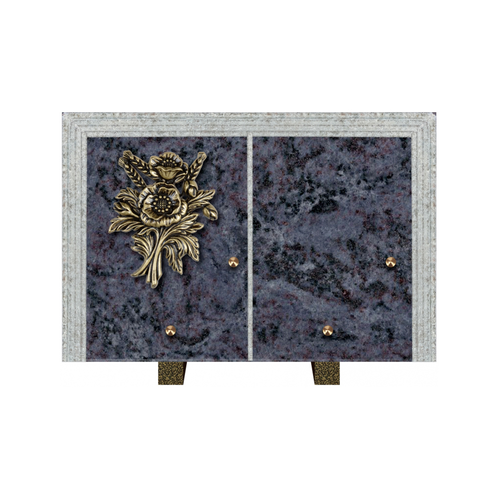 Plaque funéraire Livre Droit Granit 30x20 – Plaques Funéraires Créations® – vue complémentaire
