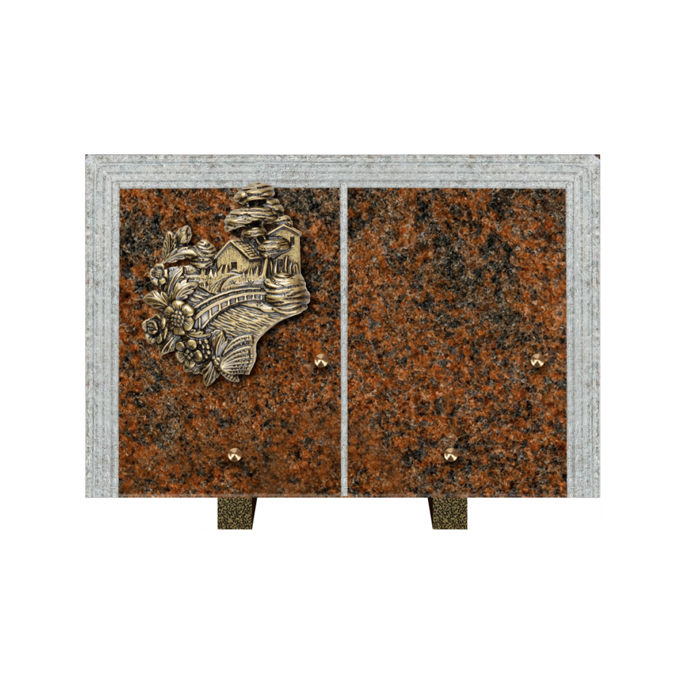 Plaque funéraire Livre Droit Granit 30x20 – Plaques Funéraires Créations® – vue complémentaire