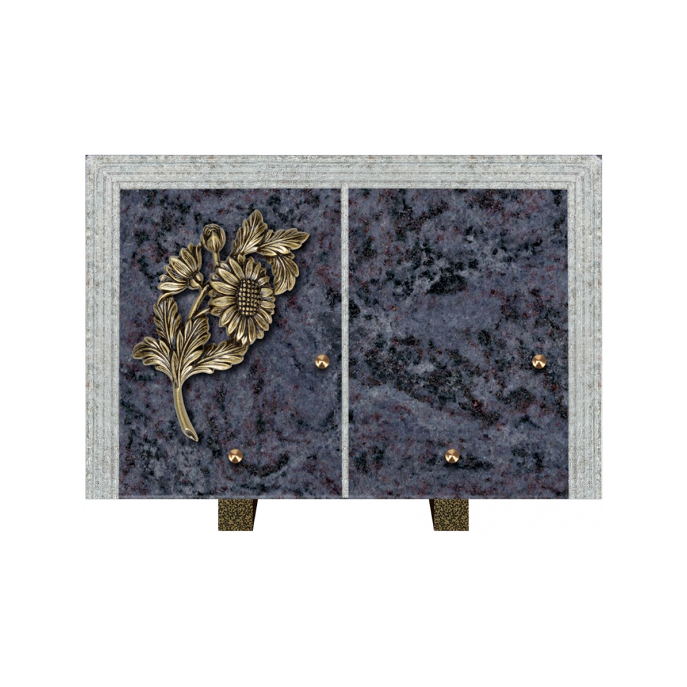 Plaque funéraire Livre Droit Granit 30x20 – Plaques Funéraires Créations® – vue complémentaire