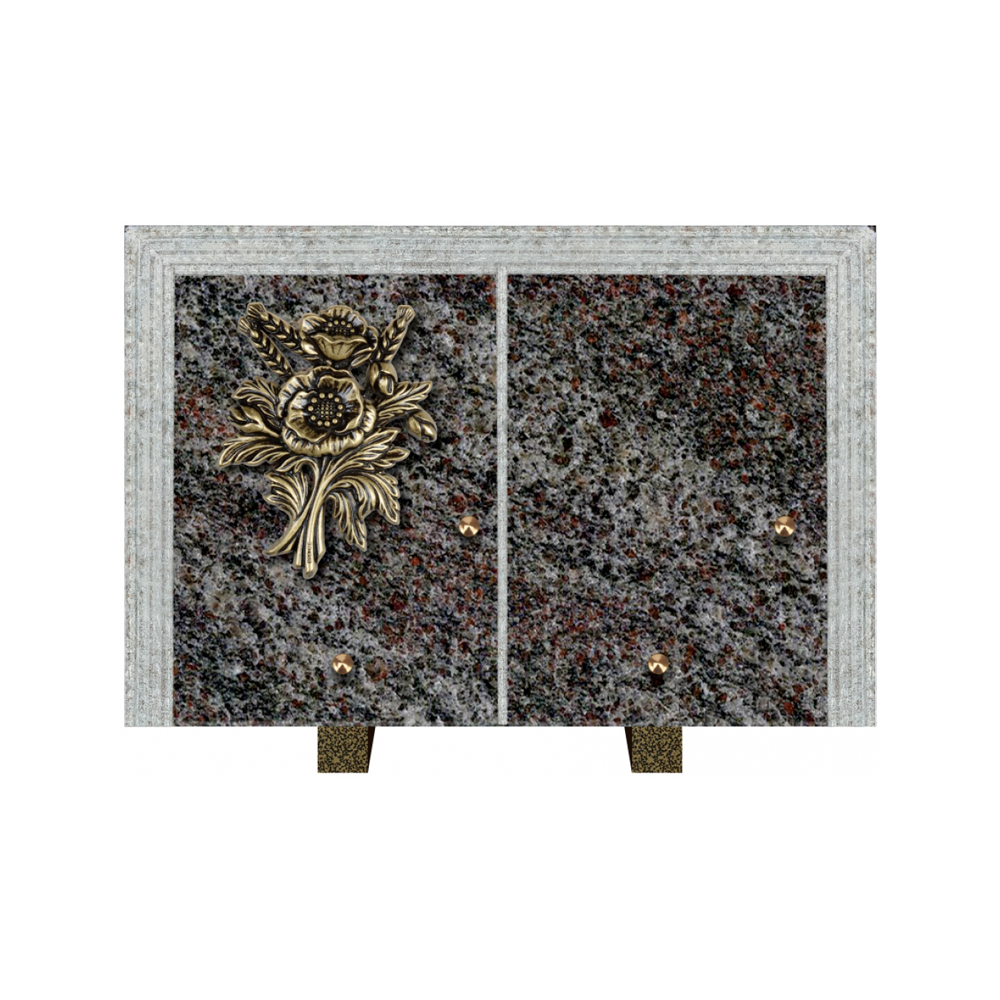 Plaque funéraire Livre Droit Granit 30x20 – Plaques Funéraires Créations® – vue complémentaire