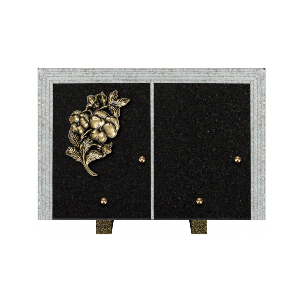Plaque funéraire Livre Droit Granit 30x20 – Plaques Funéraires Créations® – vue complémentaire