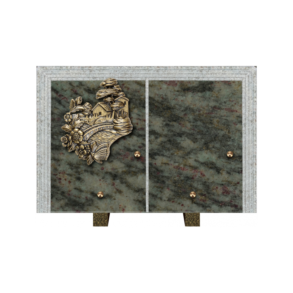 Plaque funéraire Livre Droit Granit 30x20 – Plaques Funéraires Créations® – vue complémentaire