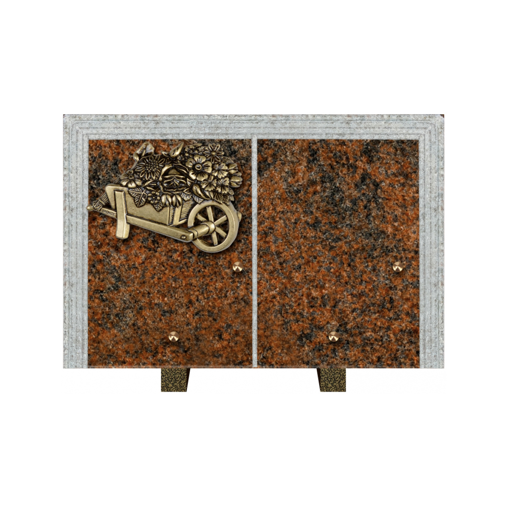 Plaque funéraire Livre Droit Granit 30x20 – Plaques Funéraires Créations® – vue complémentaire