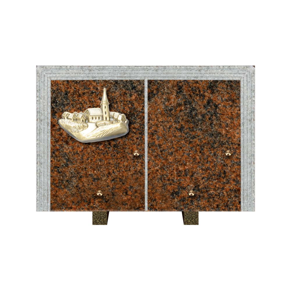 Plaque funéraire Livre Droit Granit 30x20 – Plaques Funéraires Créations® – vue complémentaire