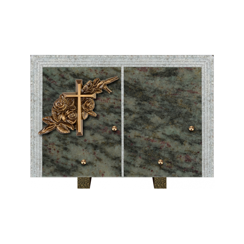 Plaque funéraire Livre Droit Granit 30x20 – Plaques Funéraires Créations® – vue complémentaire