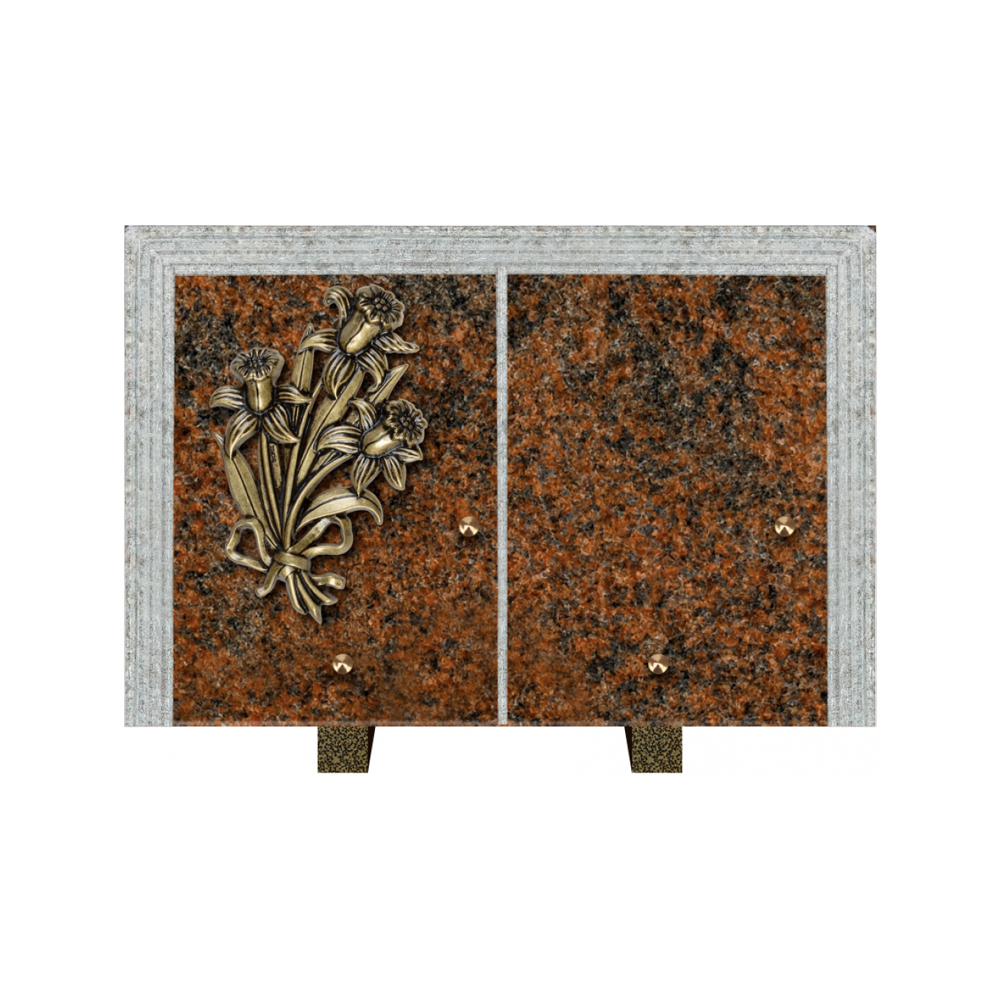 Plaque funéraire Livre Droit Granit 30x20 – Plaques Funéraires Créations® – vue complémentaire