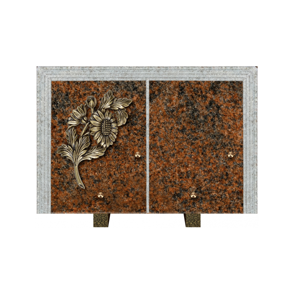 Plaque funéraire Livre Droit Granit 30x20 – Plaques Funéraires Créations® – vue complémentaire