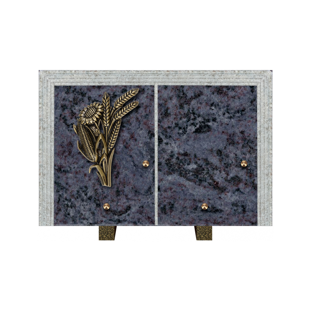 Plaque funéraire Livre Droit Granit 30x20 – Plaques Funéraires Créations® – vue complémentaire