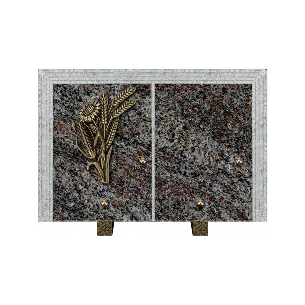 Plaque funéraire Livre Droit Granit 30x20 – Plaques Funéraires Créations® – vue complémentaire
