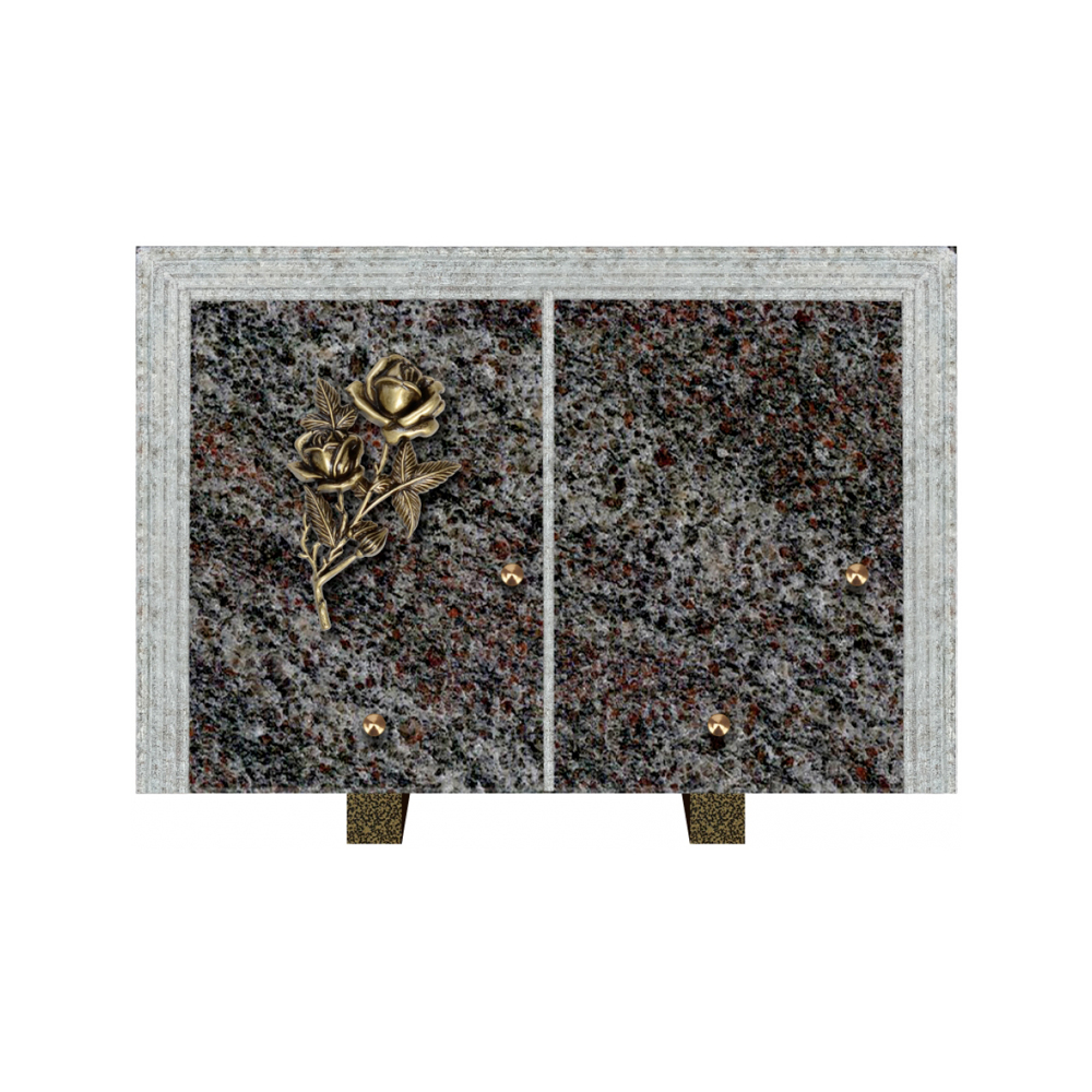 Plaque funéraire Livre Droit Granit 30x20 – Plaques Funéraires Créations® – vue complémentaire