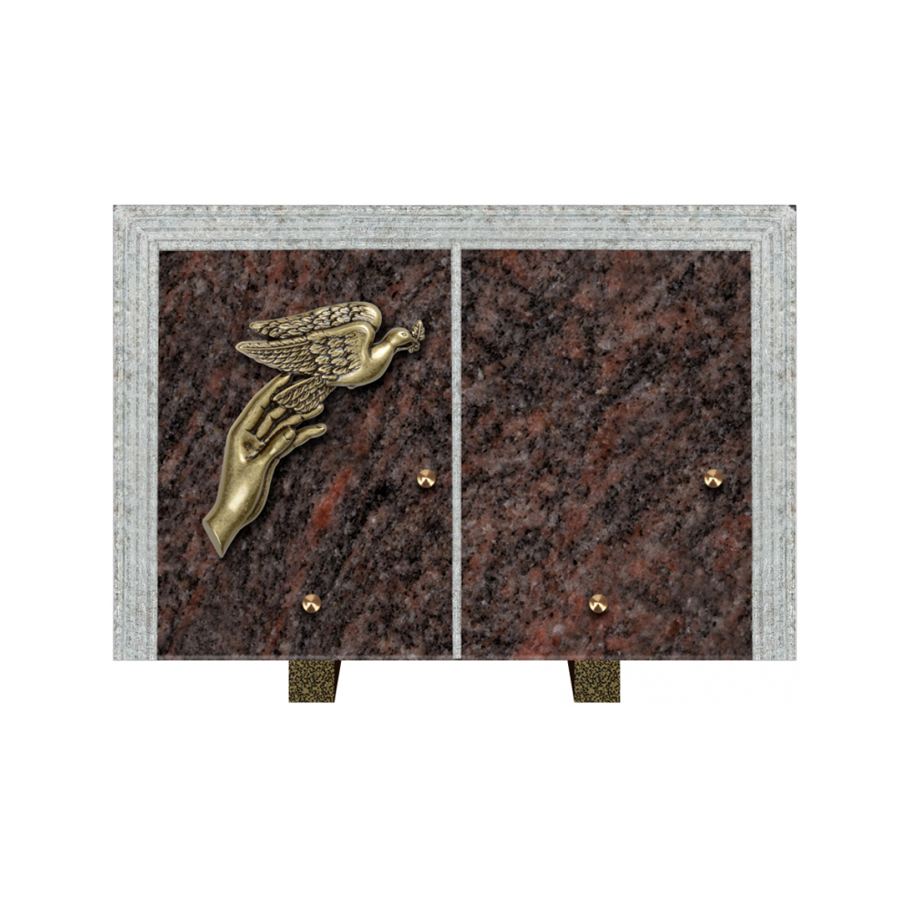 Plaque funéraire Livre Droit Granit 30x20 – Plaques Funéraires Créations® – vue complémentaire