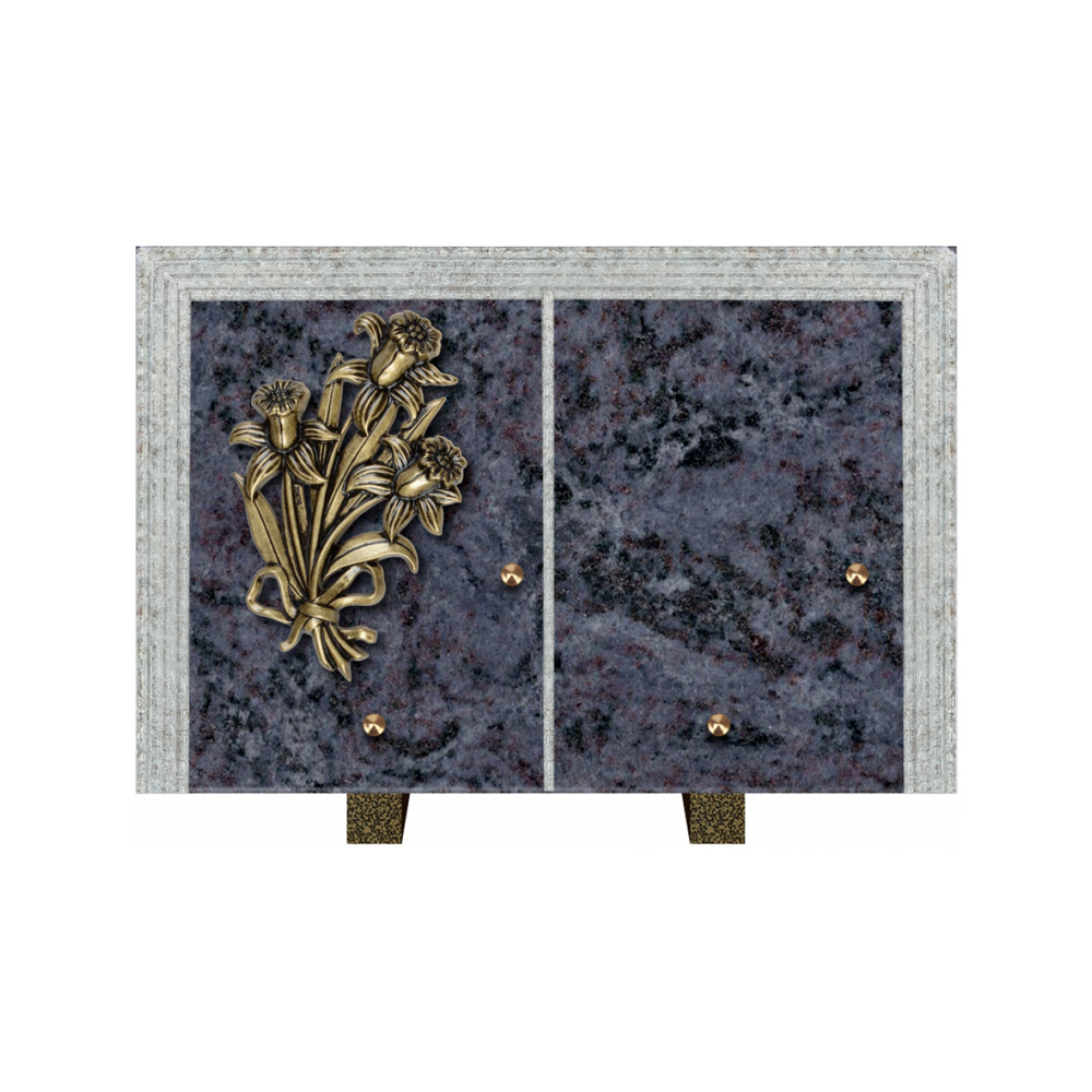 Plaque funéraire Livre Droit Granit 30x20 – Plaques Funéraires Créations® – vue complémentaire