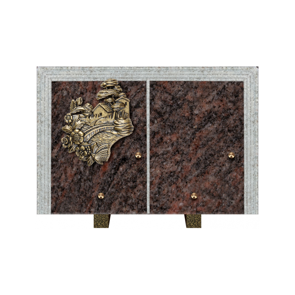 Plaque funéraire Livre Droit Granit 30x20 – Plaques Funéraires Créations® – vue complémentaire