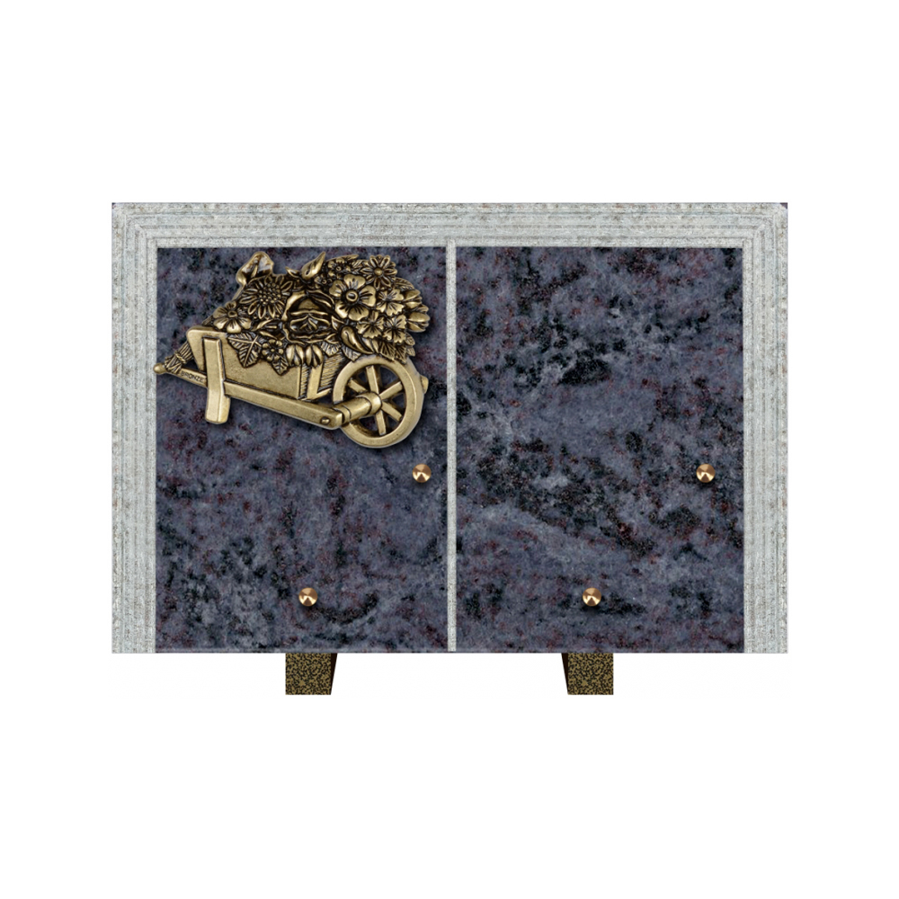 Plaque funéraire Livre Droit Granit 30x20 – Plaques Funéraires Créations® – vue complémentaire
