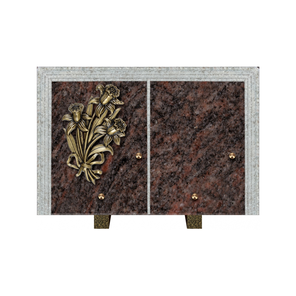 Plaque funéraire Livre Droit Granit 30x20 – Plaques Funéraires Créations® – vue complémentaire