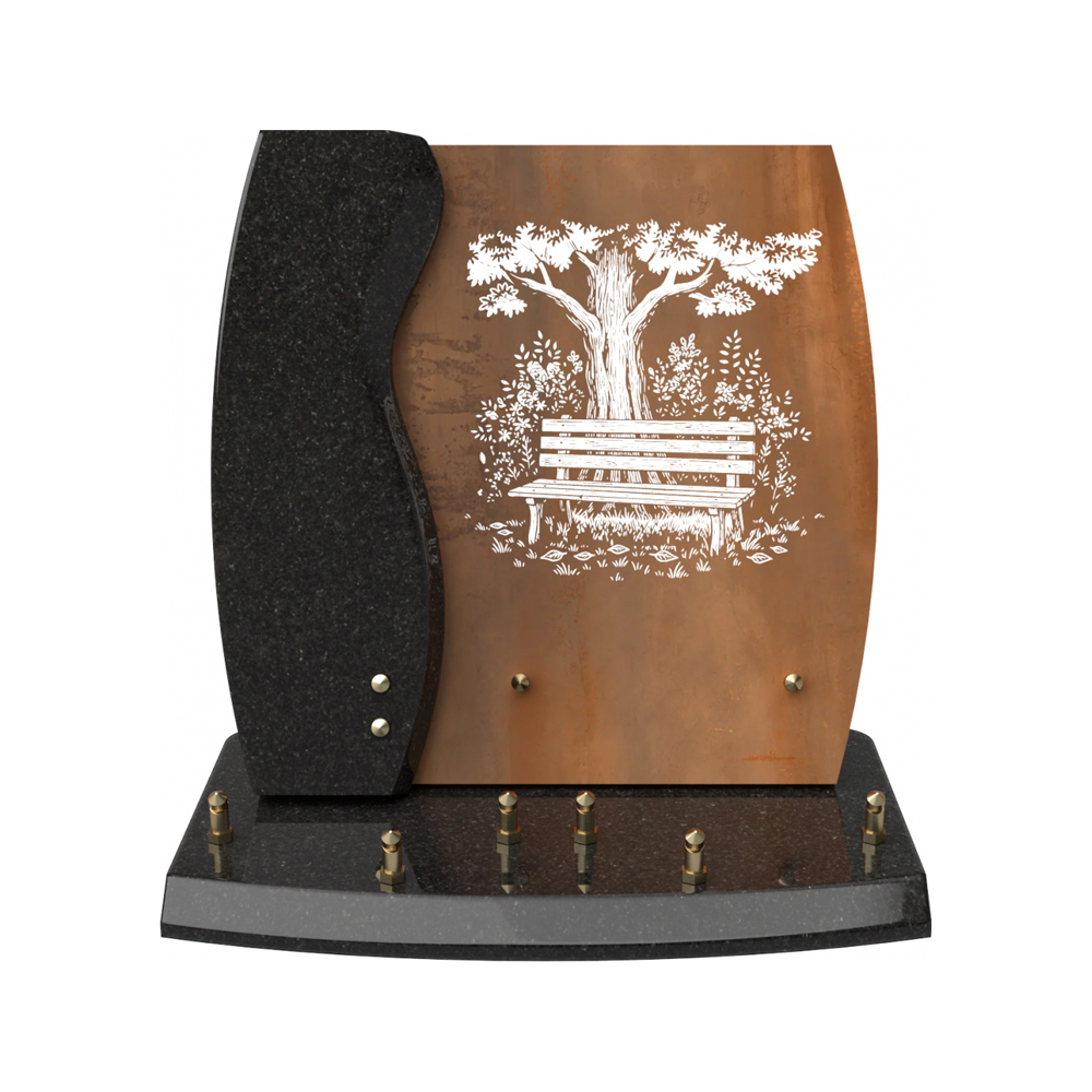 Plaque funéraire Reverso – Plaques Funéraires Créations® – vue complémentaire