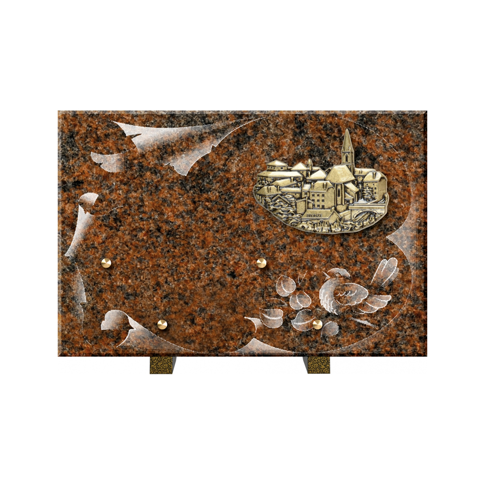 Plaque funéraire Vélin – Plaques Funéraires Créations® – vue complémentaire