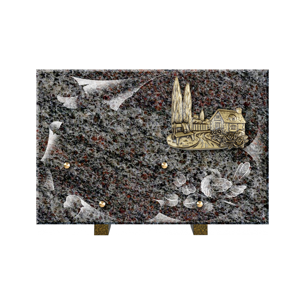 Plaque funéraire Vélin – Plaques Funéraires Créations® – vue complémentaire