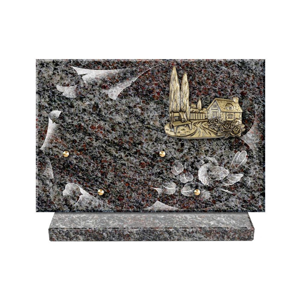 Plaque funéraire Vélin – Plaques Funéraires Créations® – vue complémentaire