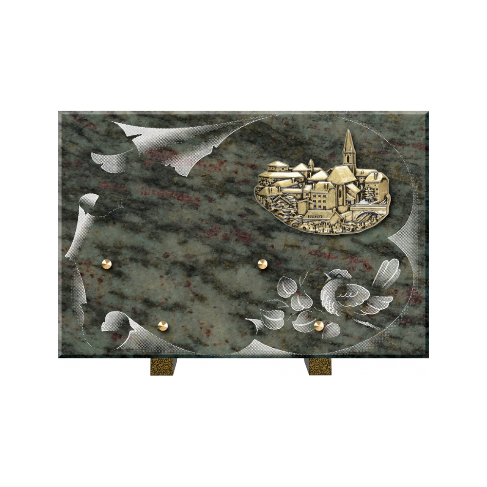 Plaque funéraire Vélin – Plaques Funéraires Créations® – vue complémentaire