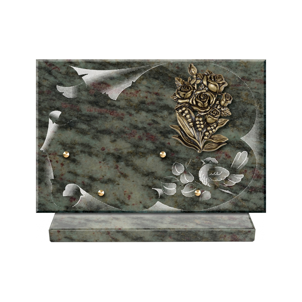 Plaque funéraire Vélin – Plaques Funéraires Créations® – vue complémentaire