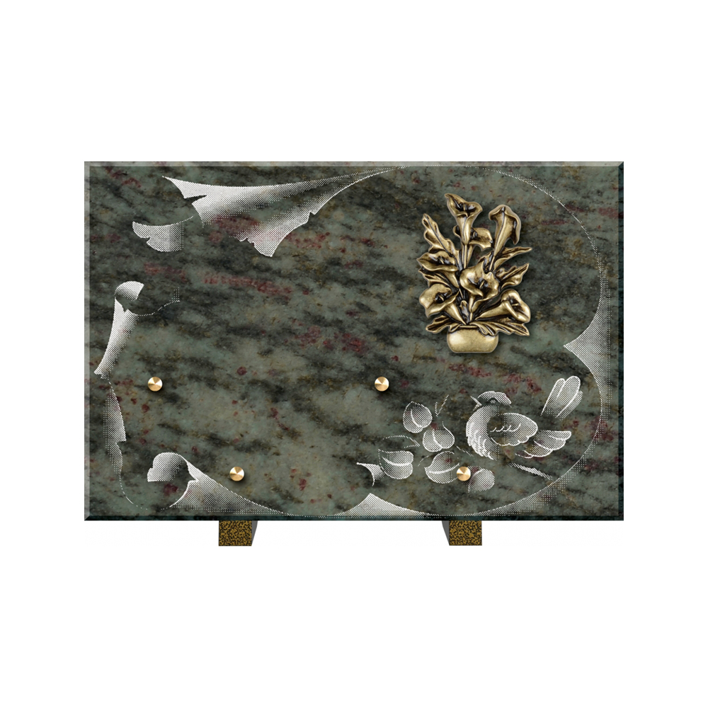 Plaque funéraire Vélin – Plaques Funéraires Créations® – vue complémentaire