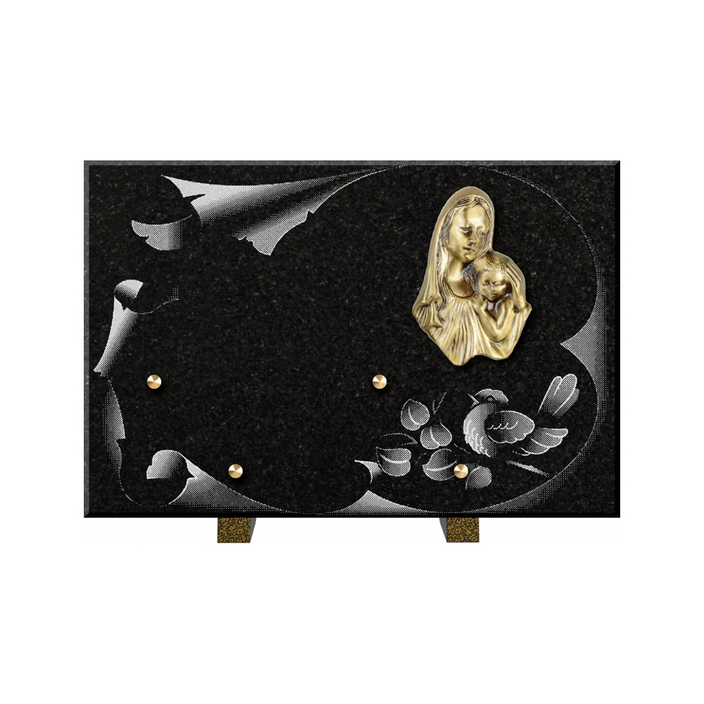 Plaque funéraire Vélin – Plaques Funéraires Créations® – vue complémentaire