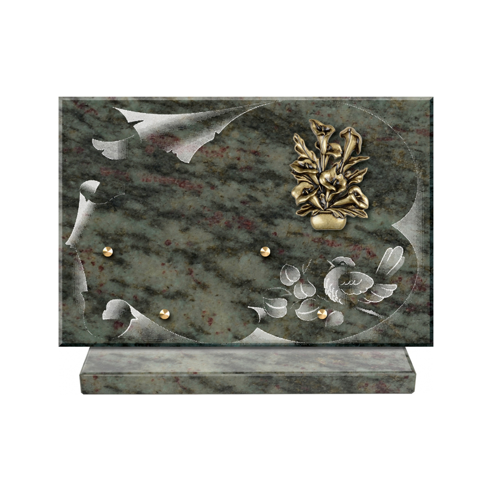 Plaque funéraire Vélin – Plaques Funéraires Créations® – vue complémentaire