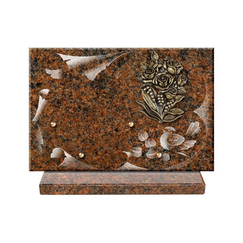 Plaque funéraire Vélin – Plaques Funéraires Créations® – vue complémentaire