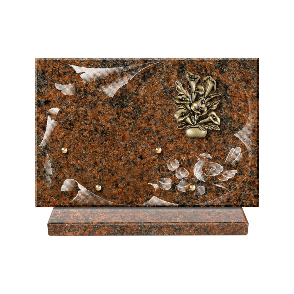 Plaque funéraire Vélin – Plaques Funéraires Créations® – vue complémentaire