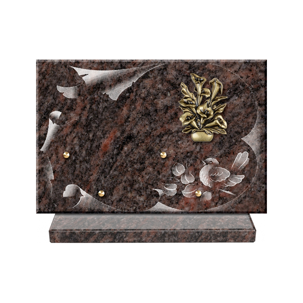 Plaque funéraire Vélin – Plaques Funéraires Créations® – vue complémentaire