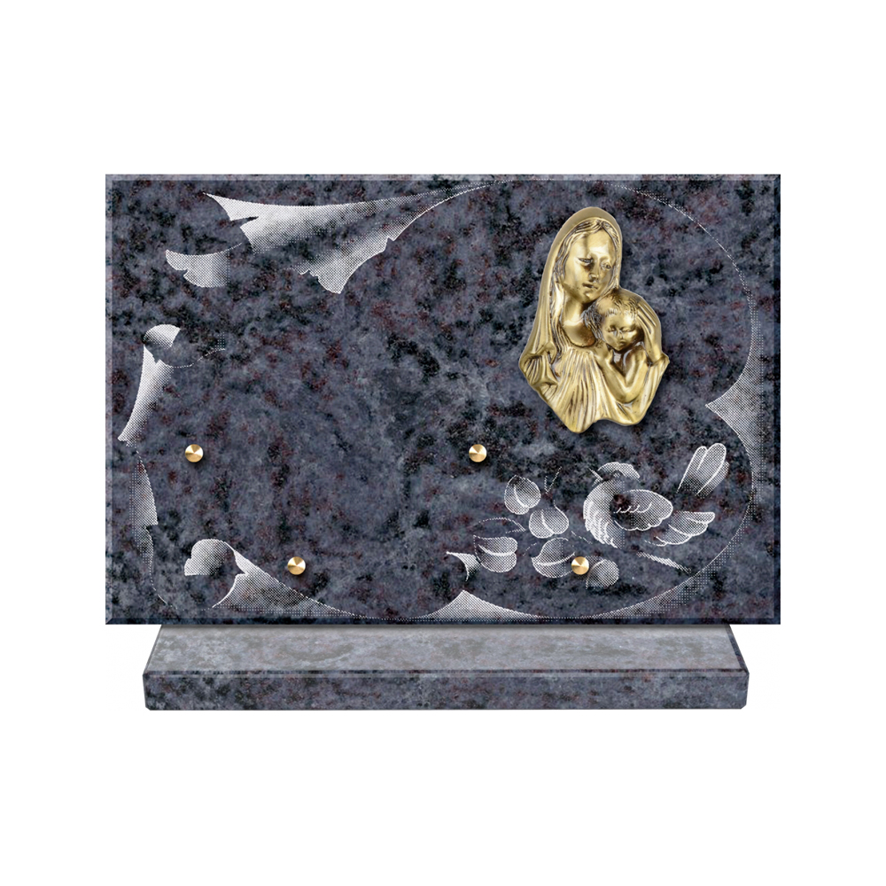 Plaque funéraire Vélin – Plaques Funéraires Créations® – vue complémentaire