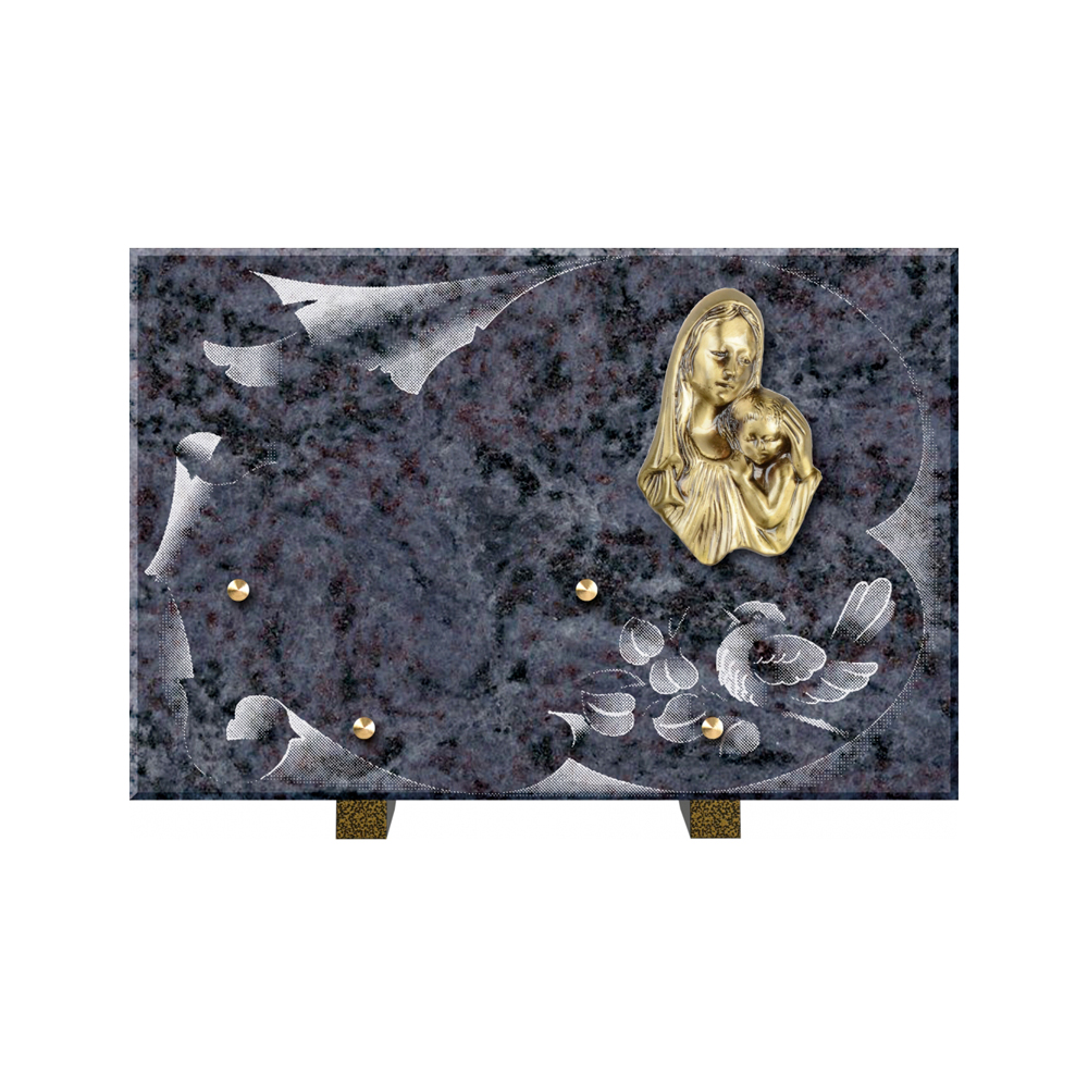 Plaque funéraire Vélin – Plaques Funéraires Créations® – vue complémentaire