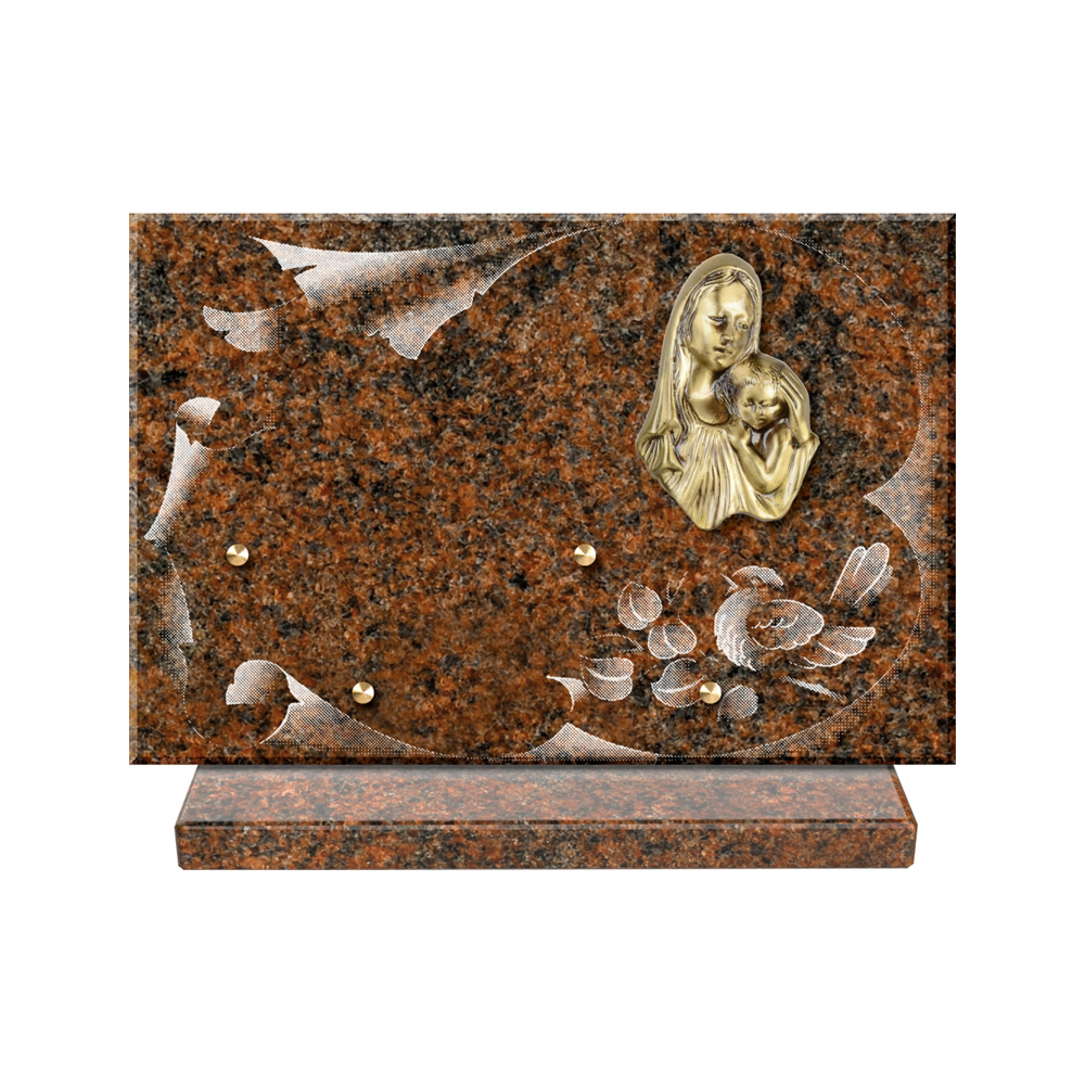 Plaque funéraire Vélin – Plaques Funéraires Créations® – vue complémentaire