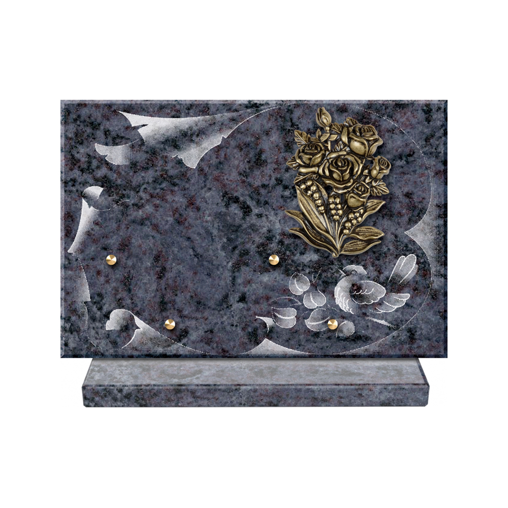Plaque funéraire Vélin – Plaques Funéraires Créations® – vue complémentaire