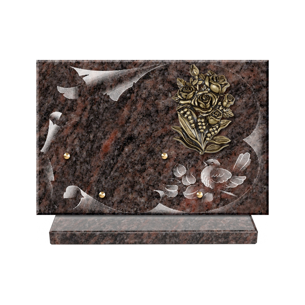 Plaque funéraire Vélin – Plaques Funéraires Créations® – vue complémentaire