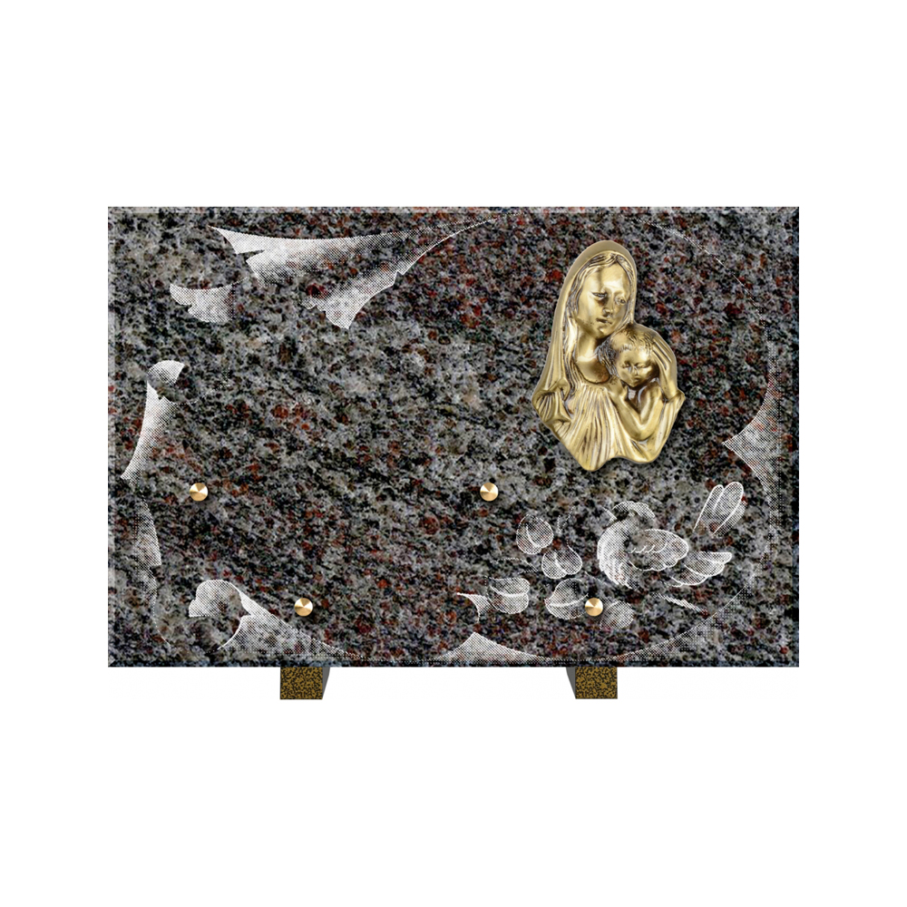 Plaque funéraire Vélin – Plaques Funéraires Créations® – vue complémentaire