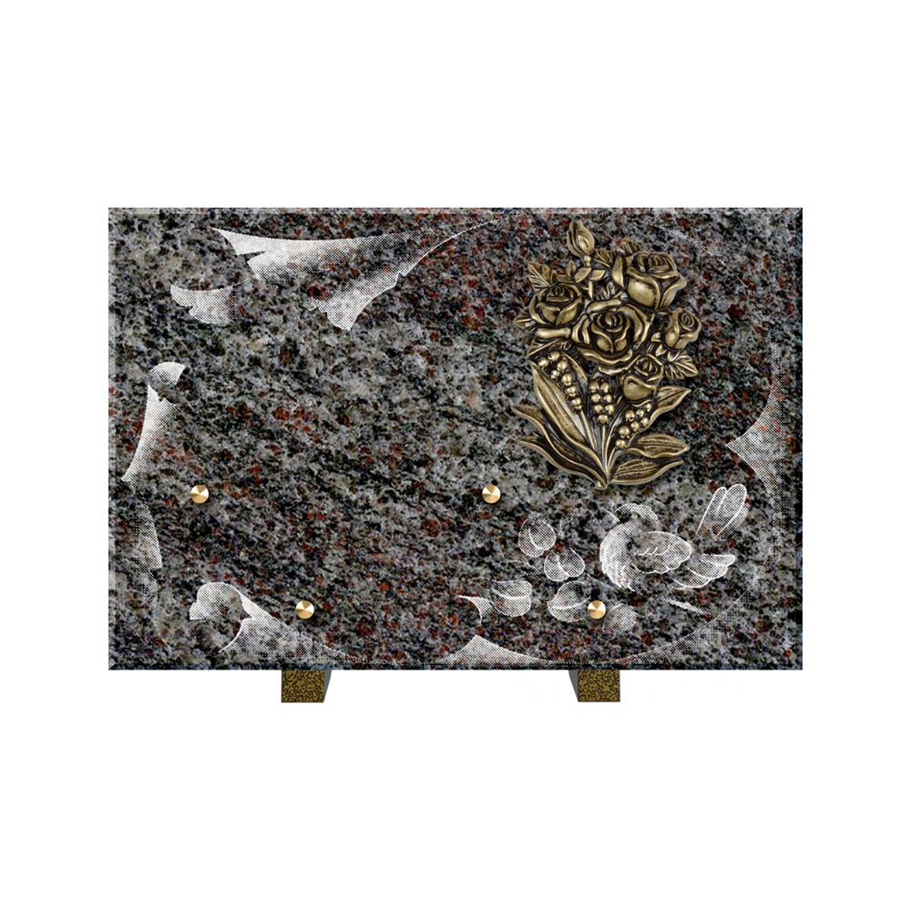 Plaque funéraire Vélin – Plaques Funéraires Créations® – vue complémentaire