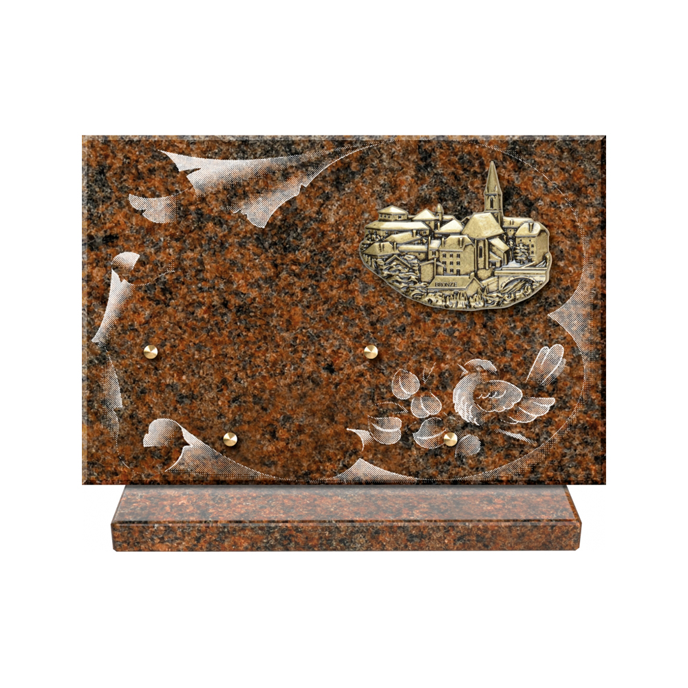 Plaque funéraire Vélin – Plaques Funéraires Créations® – vue complémentaire