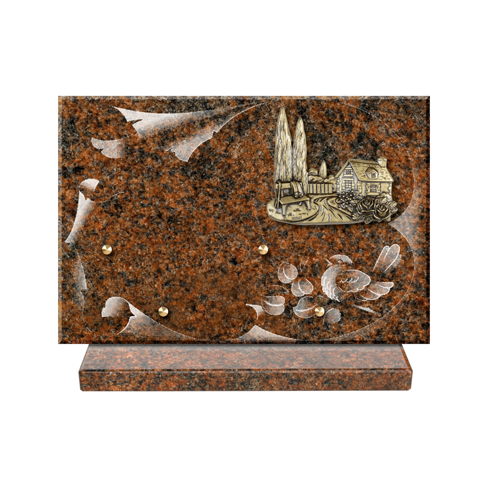 Plaque funéraire Vélin – Plaques Funéraires Créations® – vue complémentaire
