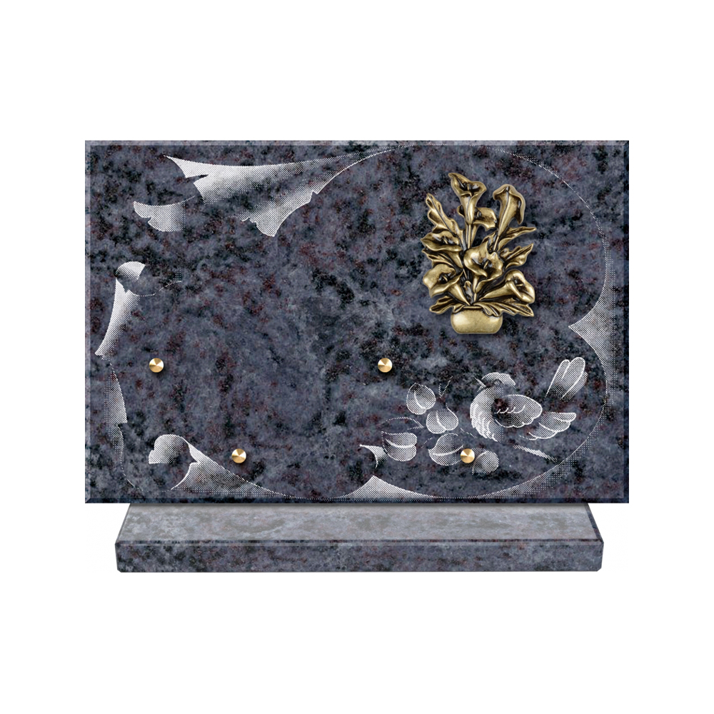 Plaque funéraire Vélin – Plaques Funéraires Créations® – vue complémentaire