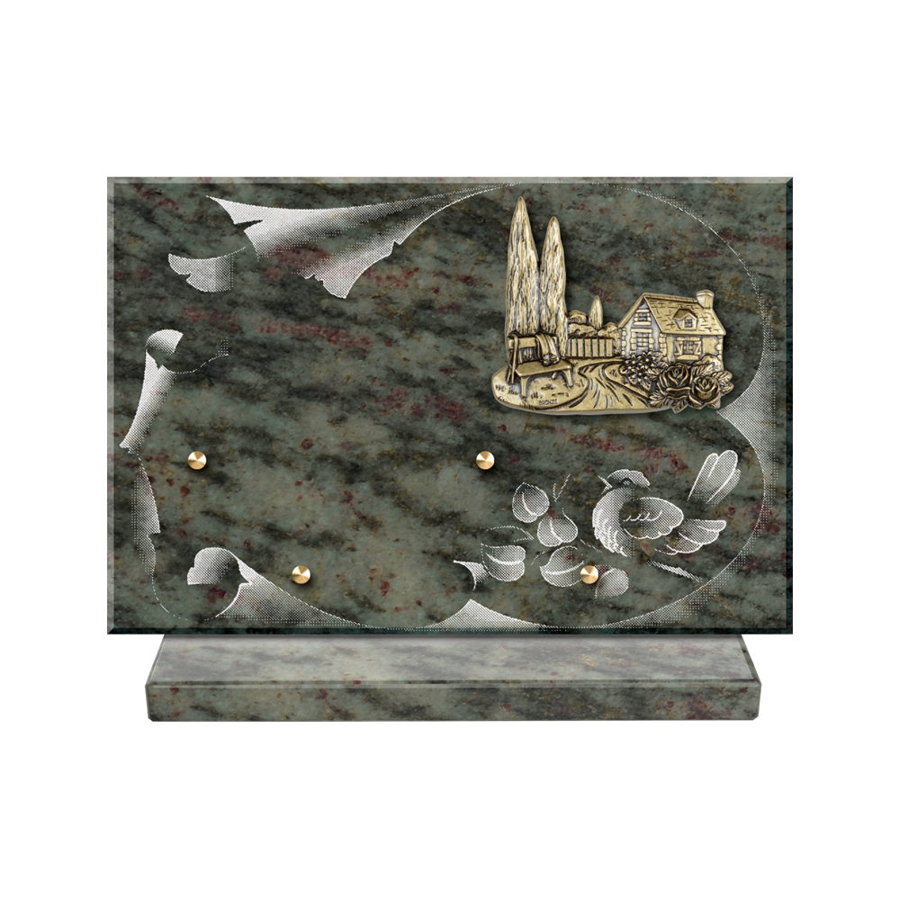 Plaque funéraire Vélin – Plaques Funéraires Créations® – vue complémentaire