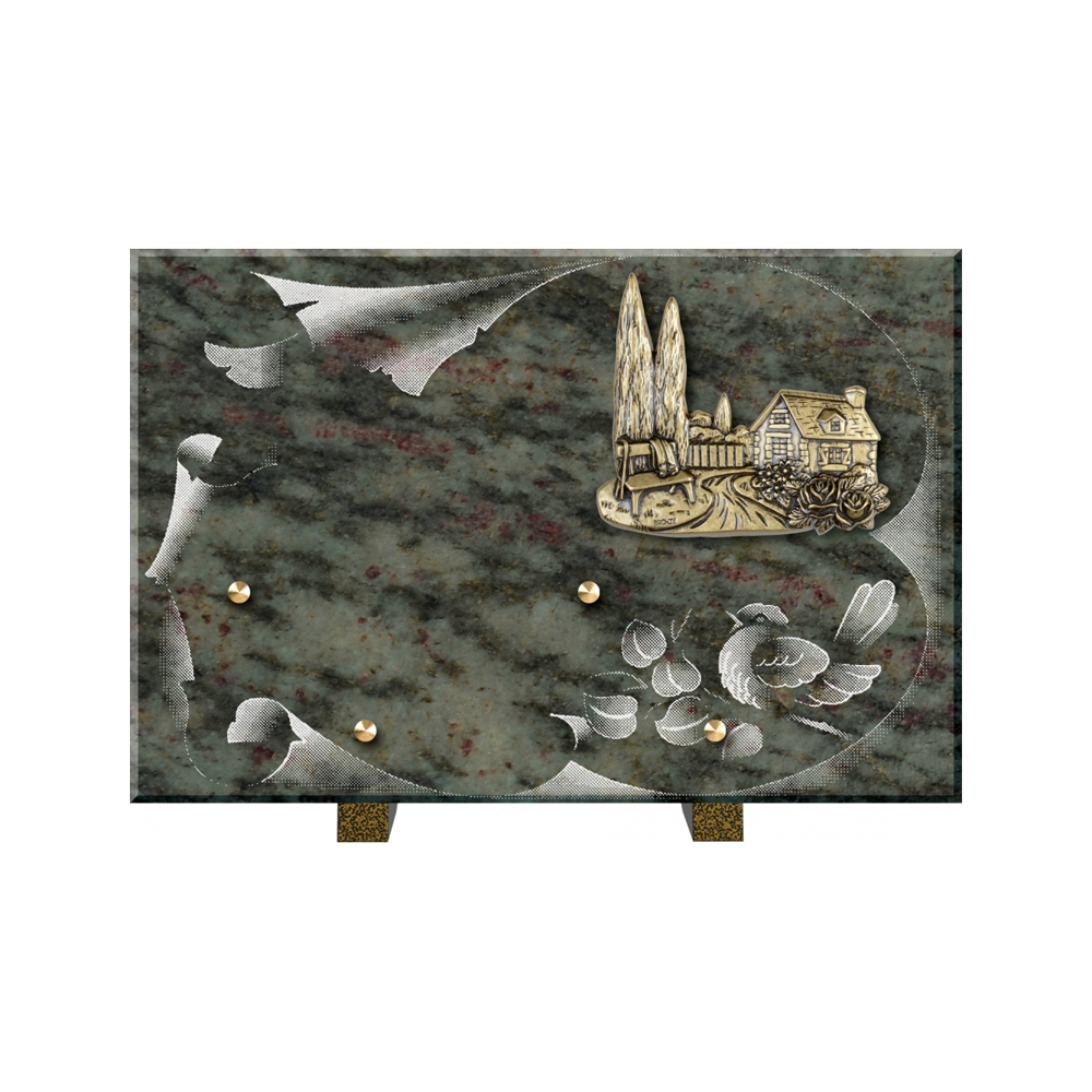 Plaque funéraire Vélin – Plaques Funéraires Créations® – vue complémentaire