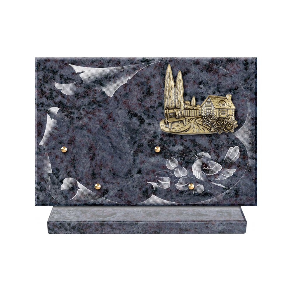 Plaque funéraire Vélin – Plaques Funéraires Créations® – vue complémentaire